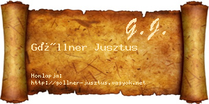 Göllner Jusztus névjegykártya